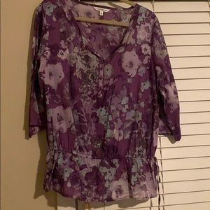 Croft and Barrow 3/4 sleeve blouse with cami